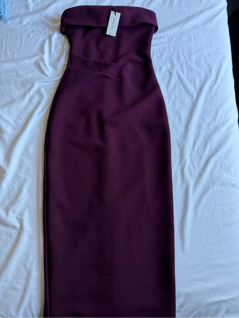 Aritzia Strapless Bodycon Dress - Deep Plum